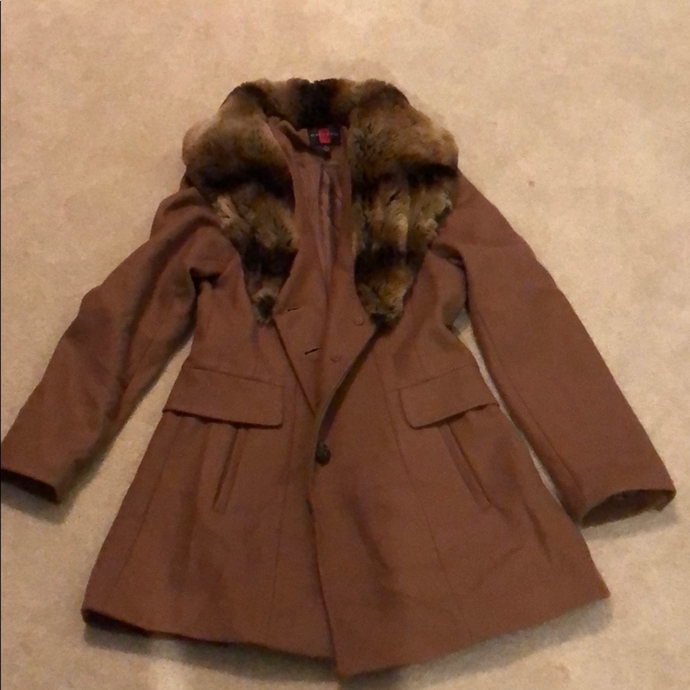 Gallery Coat with Faux Fur Hood
